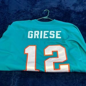 1967 BOB GRIESE MIAMI DOLPHINS JERSEY CYAN AUTHENTIC NFL THROWBACK